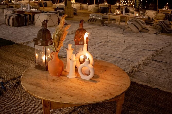 Magical Dinner & show on the sunset Of Agafay Desert - Your 5:00 pm plan: pickup, drive, and arrival outside the city