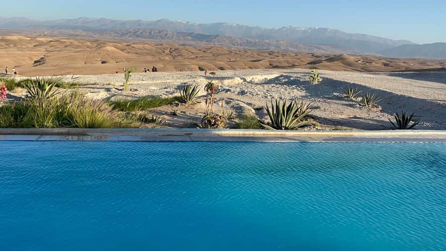 Marrakech: A magical trip to Agafay with lunch and pool - The Desert Pool: Cooling Off in the Middle of Open Sky