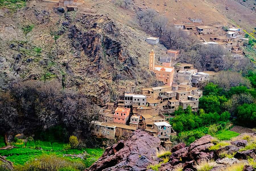 Marrakech: Agafay Desert, Atlas Mnt & Berber Villages ,Camel - Agafay Desert camel ride: rocky quiet near Marrakech