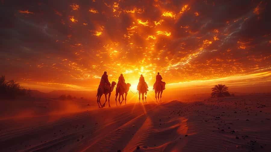 Marrakech: Agafay Desert Camel Ride, Dinner, Fire Show - Camel Ride Through Agafay at Golden Hour