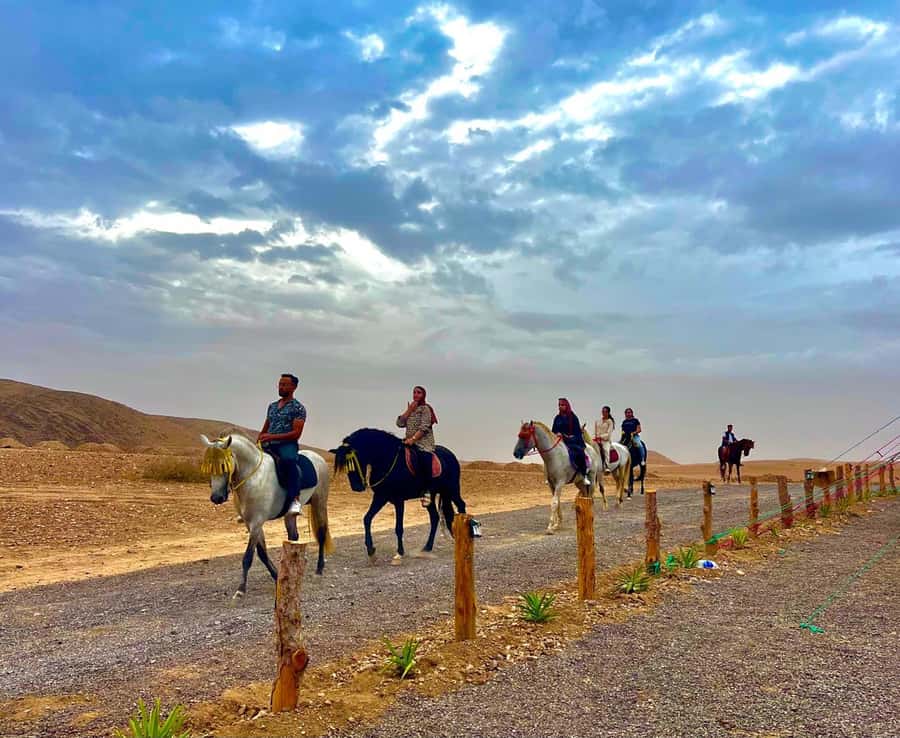 Marrakech Agafay Desert camel ride, Lunch & Swimming - Optional extras: quad biking, horse riding, and fire-show style evenings