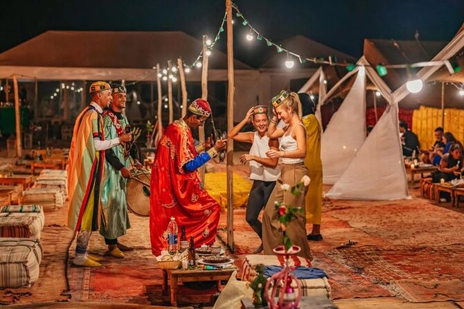Marrakech Agafay Desert Package Quad Bike&Camel POOL Dinner Show. - Dinner under a Berber tent: Moroccan comfort after the rides
