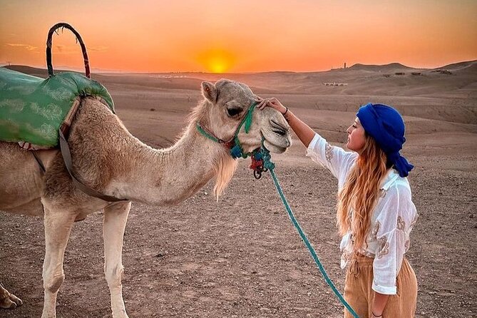 Marrakech: Agafay Desert Quad bike, Camles & Dinner Show - Camel Ride for a Slower Pace (20 Minutes)