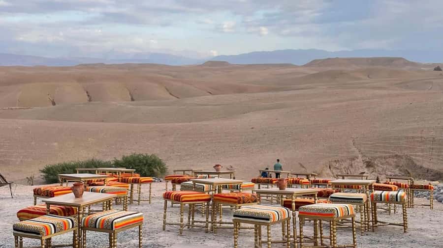 Marrakech: Agafay Desert Quad, Camel or Pool Day with Lunch - Moroccan meal and the campfire show: the evening payoff