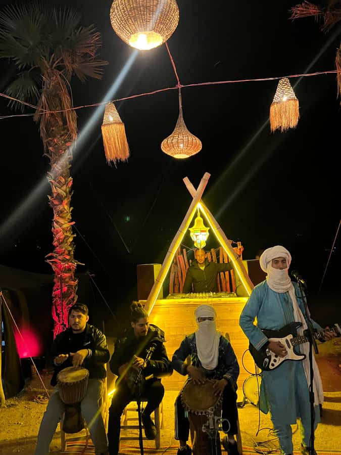 Marrakech: Agafay Desert Quad & Camel Rides, Dinner & Show - The Berber music, folk dancing, and fire show ending