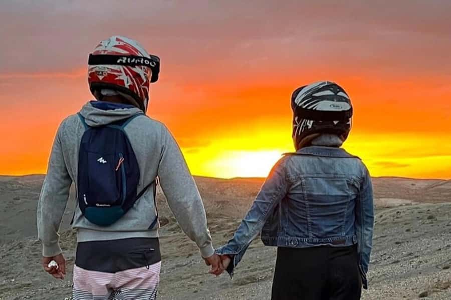 Marrakech: Agafay Desert Quad, Camel, Sunset Dinner & Show - Agafay Desert near Marrakech: stone desert that feels big