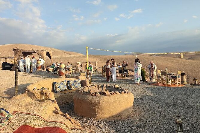 Marrakech: Agafay Desert Tour with Quad, Camel Ride & Dinner - Camel Ride and Sunset Color Over Agafay