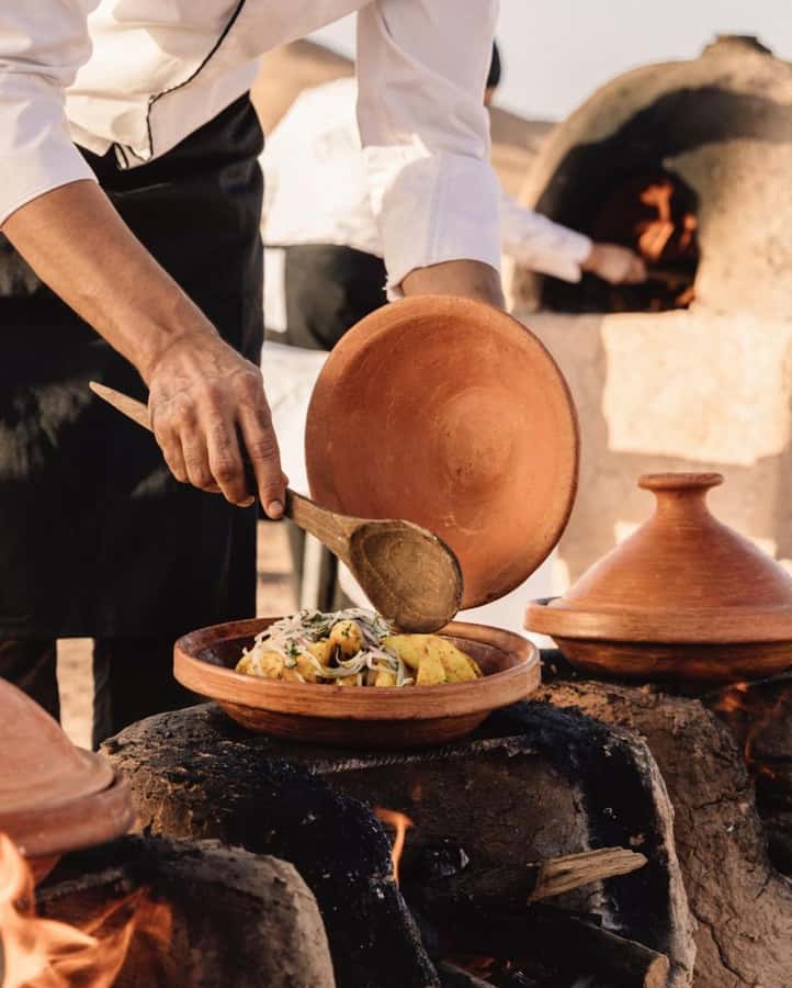 Marrakech: Agafay Desert with Dinner and Camel ride, Show - Dinner at the Berber Camp: Dessert, Moroccan Food, Music, and Fire