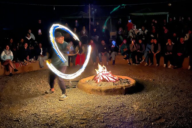 Marrakech: Agafay Quad Tour with Camel Ride, Dinner & Show - Dinner at La Rosa Agafay: three courses, live music, fire show