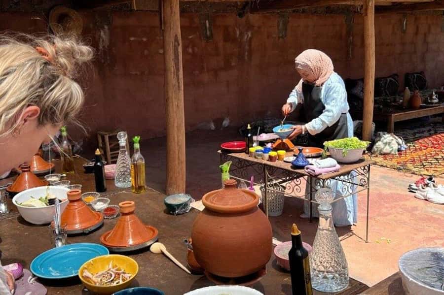 Marrakech: Atlas Mountains Cooking Class with Berber Family - Market shopping and women’s cooperatives: where the flavors begin