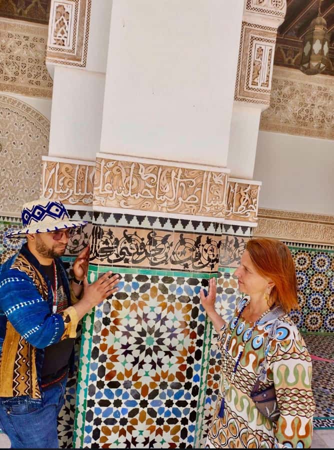 Marrakech: Bahia Palace, Madrassa & Souks Guided Tour - Starting at Café de France: a smart way to get oriented in Jamaa el-Fna