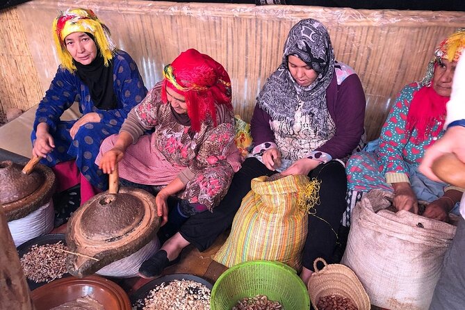 Marrakech Day Tour to the Atlas Mountains & Camel Ride Three Valleys, Waterfalls - Argan oil co-op visit: hands-on learning (and a tasty payoff)