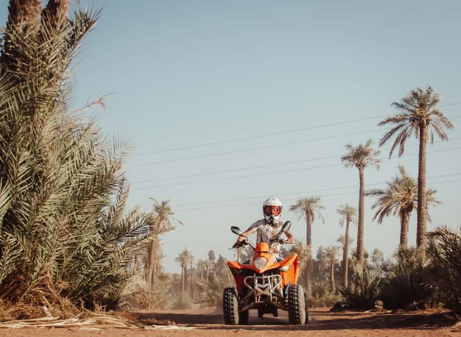 Marrakech: Desert and Palm Grove Quad Tour with Tea - What to bring so the day stays comfortable
