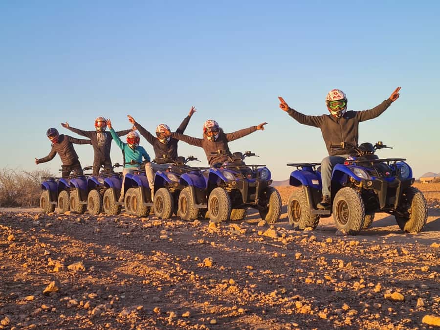 Marrakech: Desert and Palm Grove Quad Tour with Tea - Rocky desert quad riding: the part you’ll feel in your arms