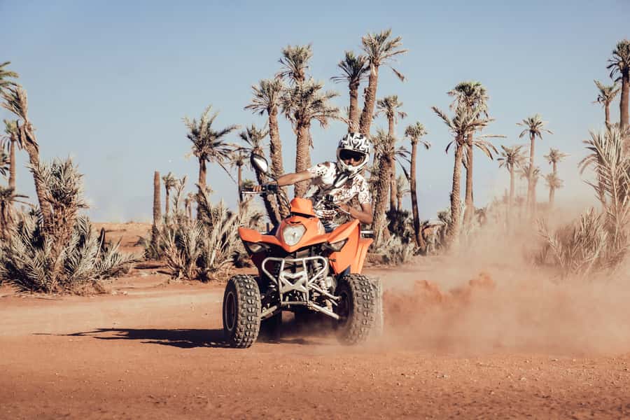 Marrakech: Desert and Palm Grove Quad Tour with Tea - Palmeraie photo stop and tea with Berber locals