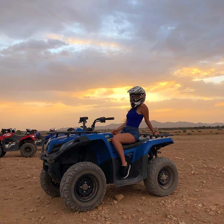 Marrakech: Desert and Palm Grove Sunset Quad Tour with Tea - Why the Marrakech sunset quad route feels different