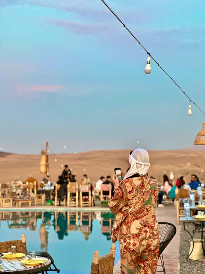 Marrakech: Desert Excursion, Quad, Camel, Dinner & Fireshow - Marrakech pickup and the drive to Agafay Desert