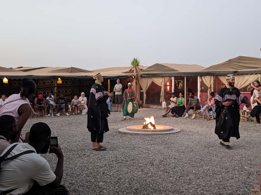 Marrakech Desert Sunset: Quad Biking, Dinner & Fire Show - Camp Pool Time and the Argan Oil Cooperative Stop