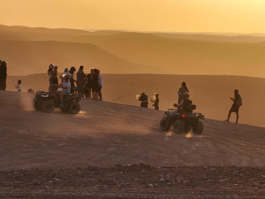 Marrakech Desert Sunset: Quad Biking, Dinner & Fire Show - Pickup and Ride Out of Marrakech: What to Expect Before the Desert