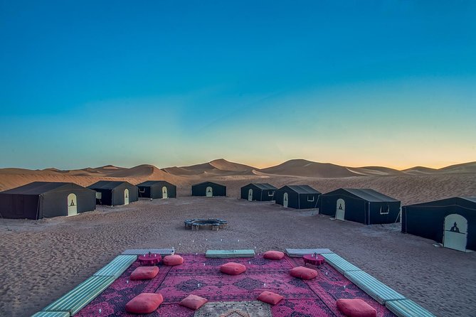 Marrakech Desert Trip Chigaga Dunes Riding Camel Sandboarding - Day 3 return: Lake Iriqui, fossils, and a shower option