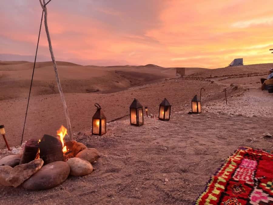Marrakech: Dinner in Agafay Desert, Fire show & Camel Ride - The Drive and Arrival: Getting the Best Timing for Sunset