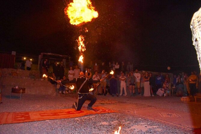 Marrakech: dinner in Agafay desert with a fire show & camel ride - Dinner in camp: tagine, couscous, and Moroccan soup