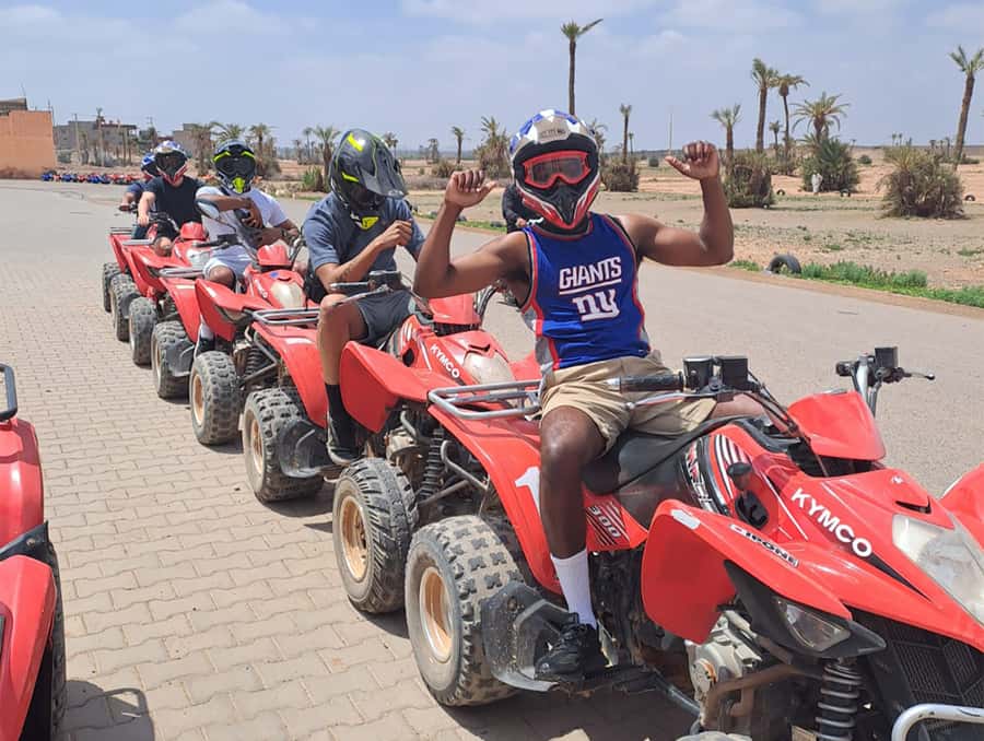 Marrakech: Guided Quad Bike and Camel Ride Tour with Tea - From pickup to helmets: how the day actually starts