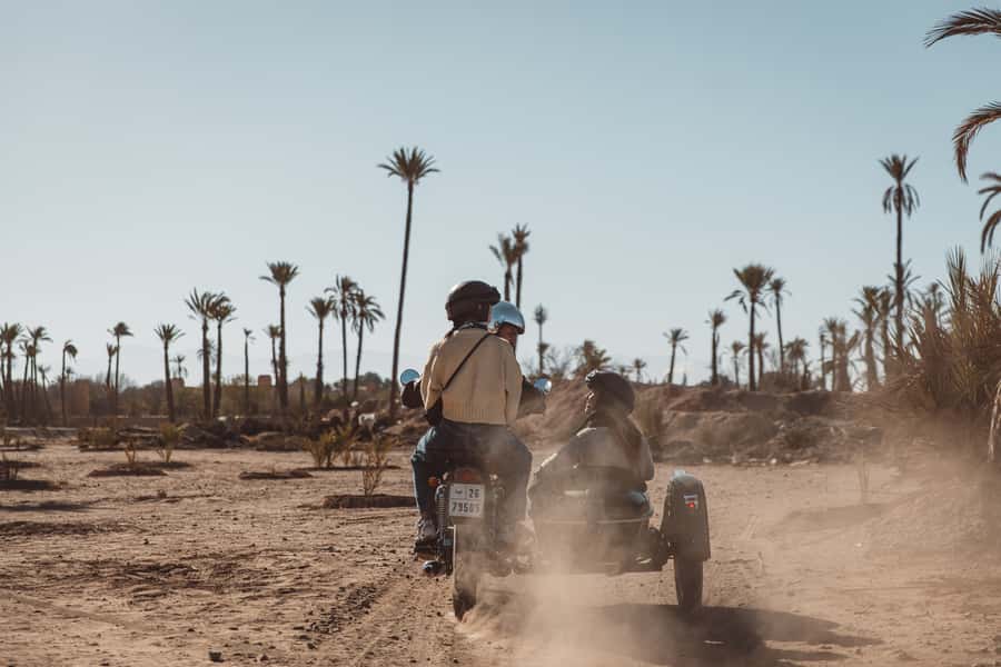 Marrakech Hidden Gems: Vintage 1h30 Sidecar Guided Tour - How the route works: two areas from the Medina, Guéliz, and Palmeraie