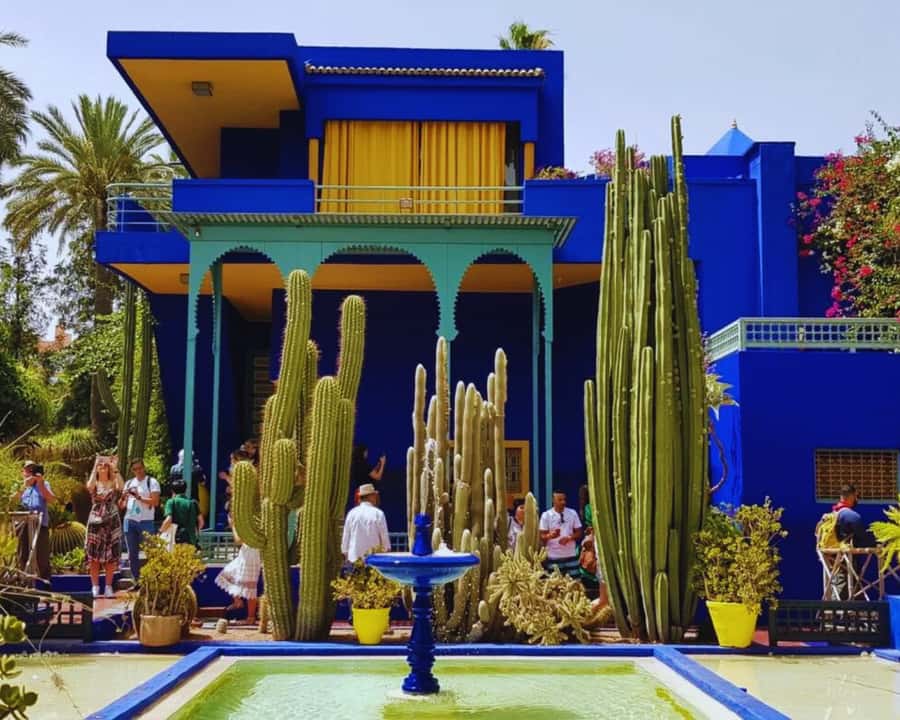 Marrakech: Majorelle & Menara Garden Tour and Carriage Ride - Majorelle Garden: cobalt color, cactus paths, and Paul Sinoir’s villa