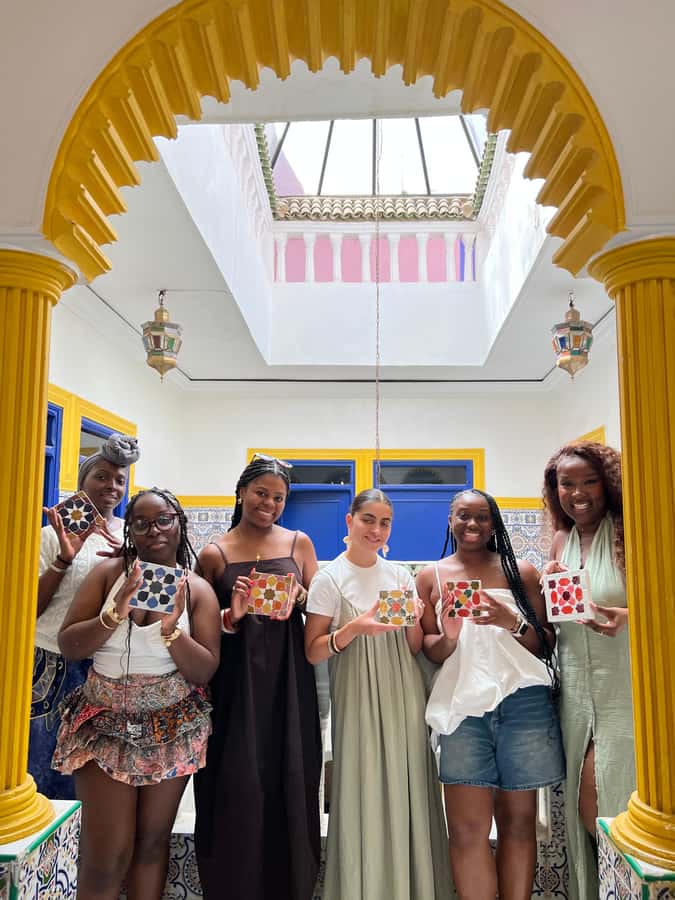 Marrakech: Make Your Own Moroccan Zellige Mosaic Masterpiece - Tea Break and Finishing Touches in a Moroccan-Style Setting