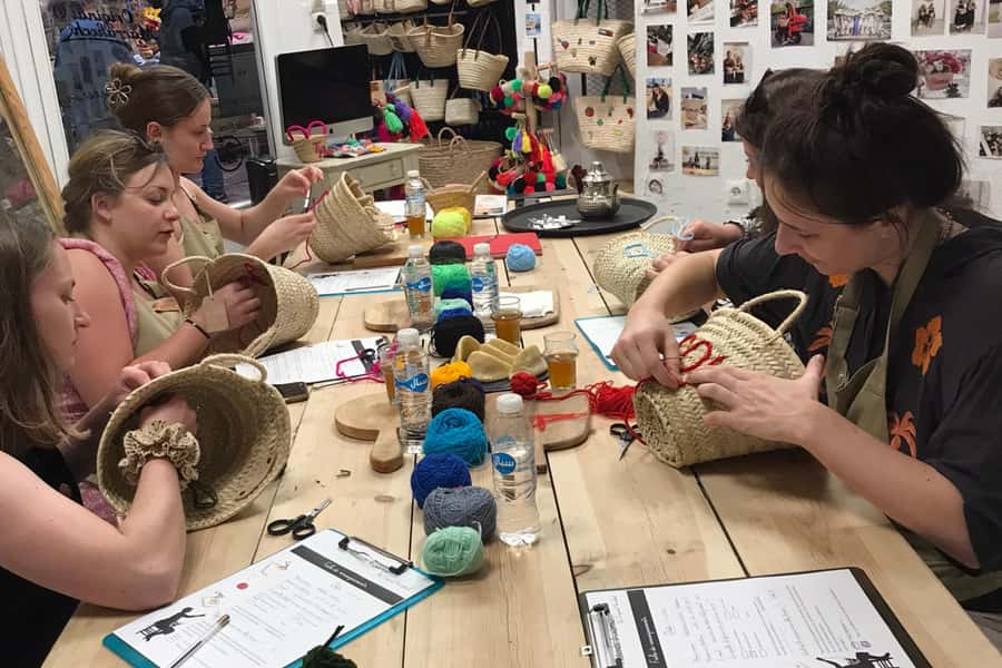 Marrakech Medina Basket Embroidery Workshop - The Embroidery Lesson: Real Stitch Coaching From Khadija and Team