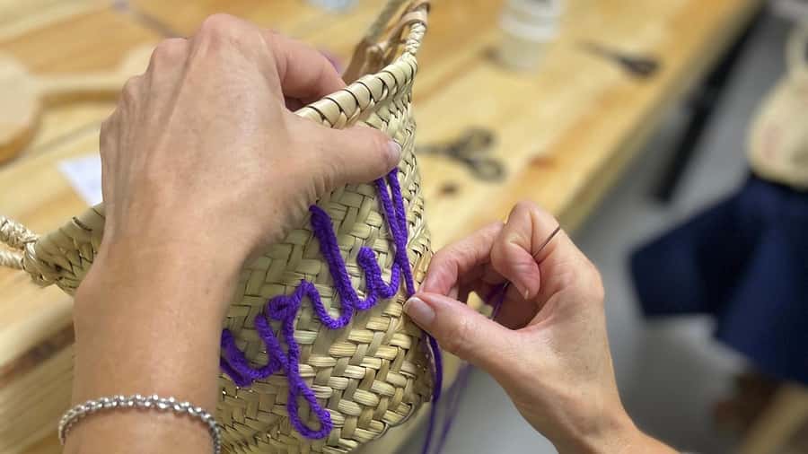 Marrakech Medina Basket Embroidery Workshop - Tea, Pastries, and a Nice Rhythm While You Work