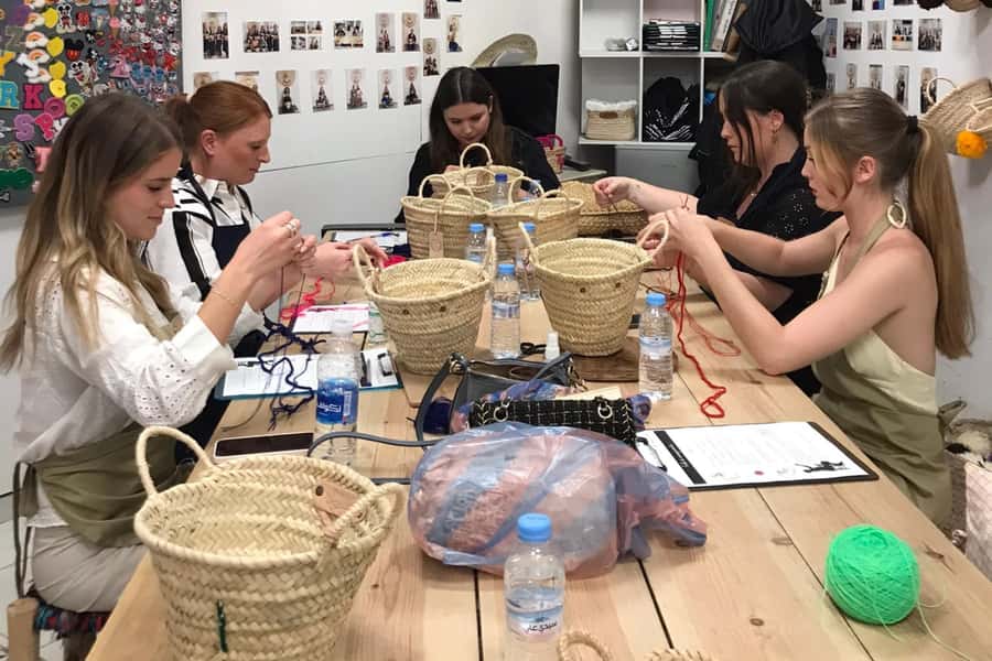 Marrakech Medina Basket Embroidery Workshop - Your Welcome, Materials, and Picking a Basket (or Hat) to Customize