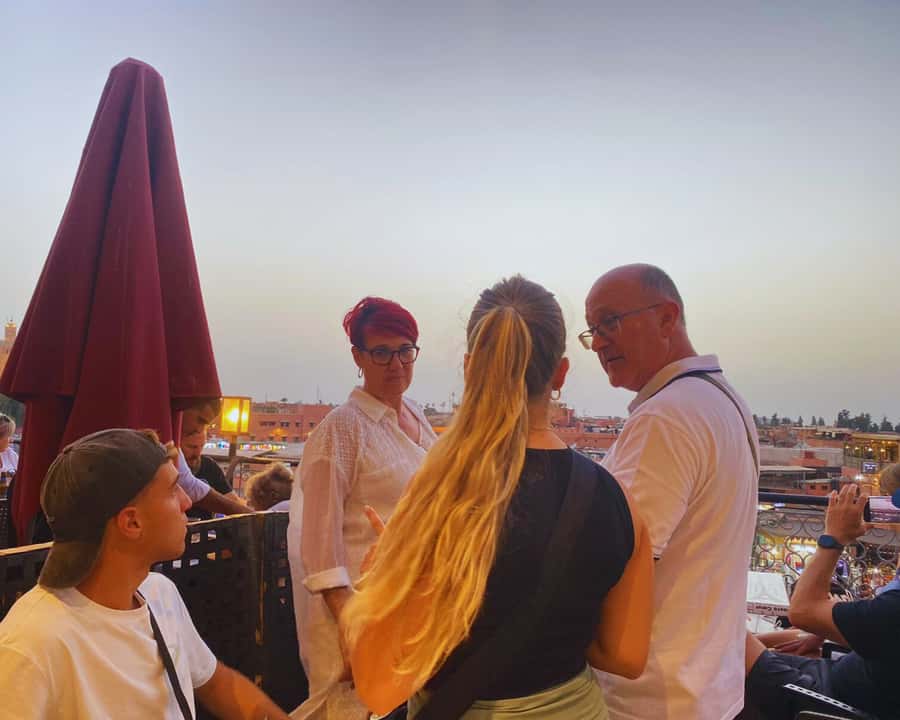 Marrakech: Medina Visit Rooftop Views & Traditional Dining - Dinner at a Riador Rooftop Guesthouse: Traditional Food With a View