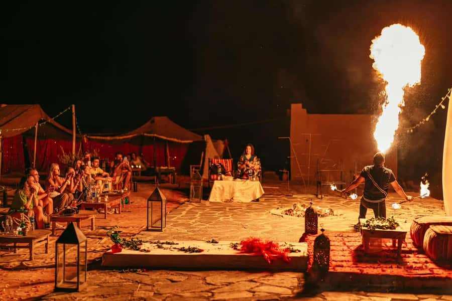 Marrakech: Ourika Valley & Agafay Desert Dinner Show - The Evening Shows: 3 to 4 Performances With Fire and Music