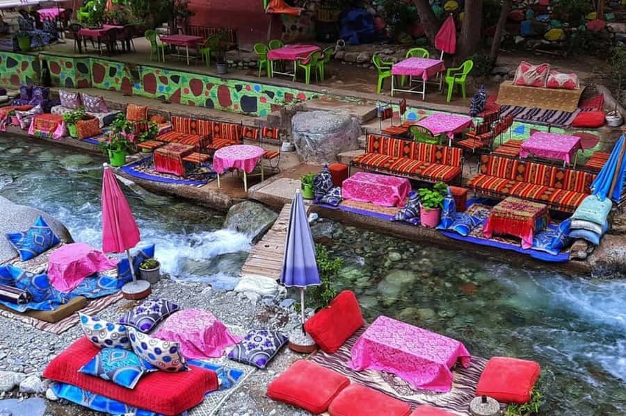 Marrakech: Ourika Valley Trip with Waterfalls, Guide & Lunch - The First Stop: Atlas Viewpoints and When the Scenery Gets Good