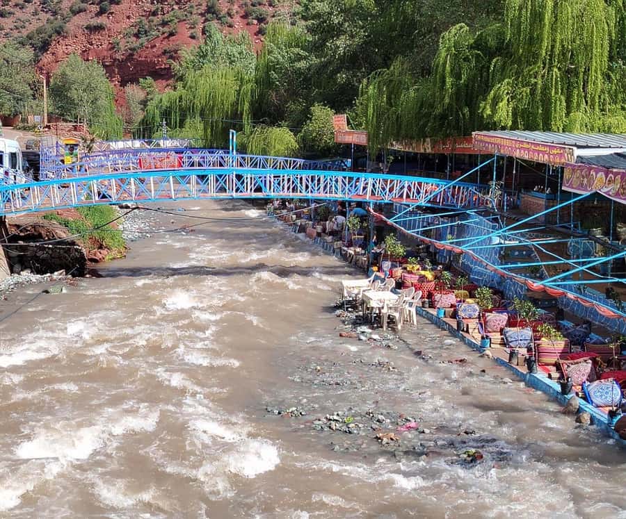 Marrakech: Ourika Valley,Waterfalls, Atlas Luxury Day trip - The Ourika valley drive: farm terraces and the river valley rhythm