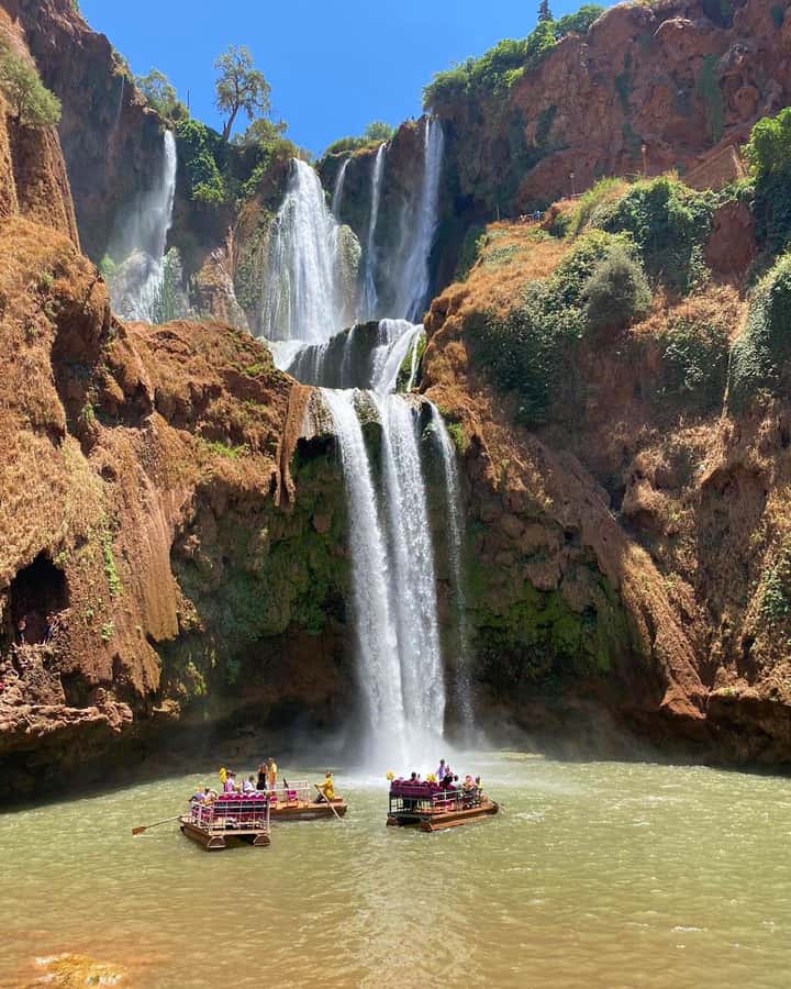 Marrakech : Ouzoud Waterfalls & Guided Tour & Boat Ride - Getting to Ouzoud: air-conditioned comfort and hotel pickup