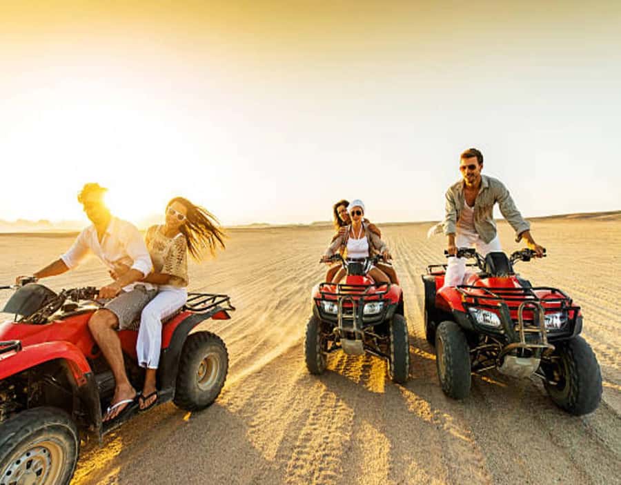 Marrakech : Quad Bike and Camel Ride with dinner in Agafay - Camel ride and sunset photos: short ride, big atmosphere