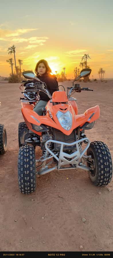Marrakech: Quad excursion in the palm trees of Marrakech - Getting to the Palmeraie: pickup, helmets, and a quick confidence boost