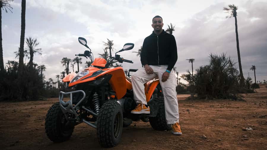 Marrakech:excursion quad in Oasis palm & jbilat desert,tea - Tea break, dessert, and the Berber-style cultural moment