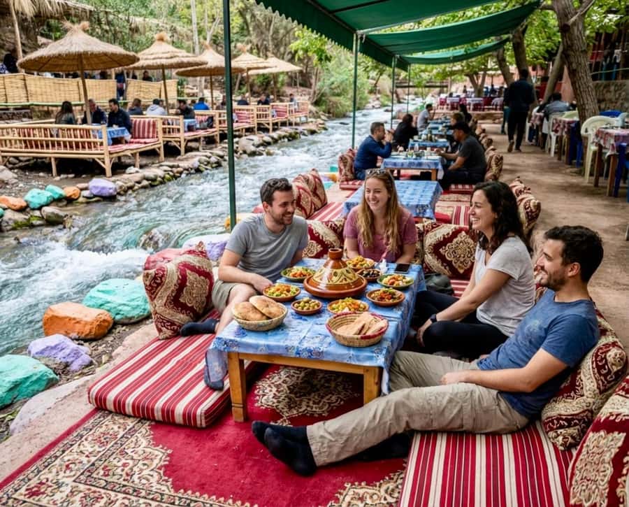 Marrakesh: Ourika Waterfalls, Atlas Mountains, Lunch + Guide - The van ride into the Atlas: viewpoints and Berber village context