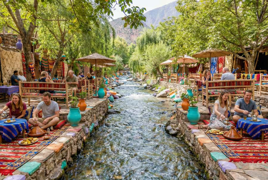 Marrakesh: Ourika Waterfalls, Atlas Mountains, Lunch + Guide - Amal Ourika women’s argan cooperative: ethical shopping with real context