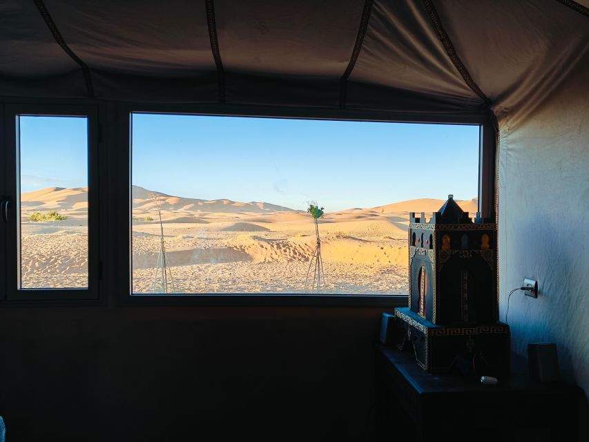 Merzouga: Overnight Stay in Luxury Desert Tent with Dinner - Day two: sunrise on the dunes, breakfast with big views