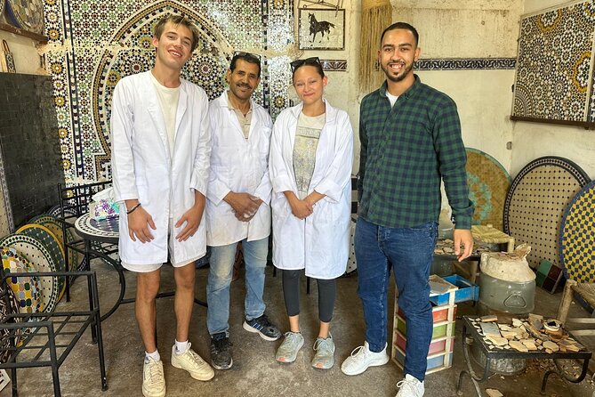 Mosaic workshop in Marrakech - Your hands-on piece: making a coaster and practicing the steps