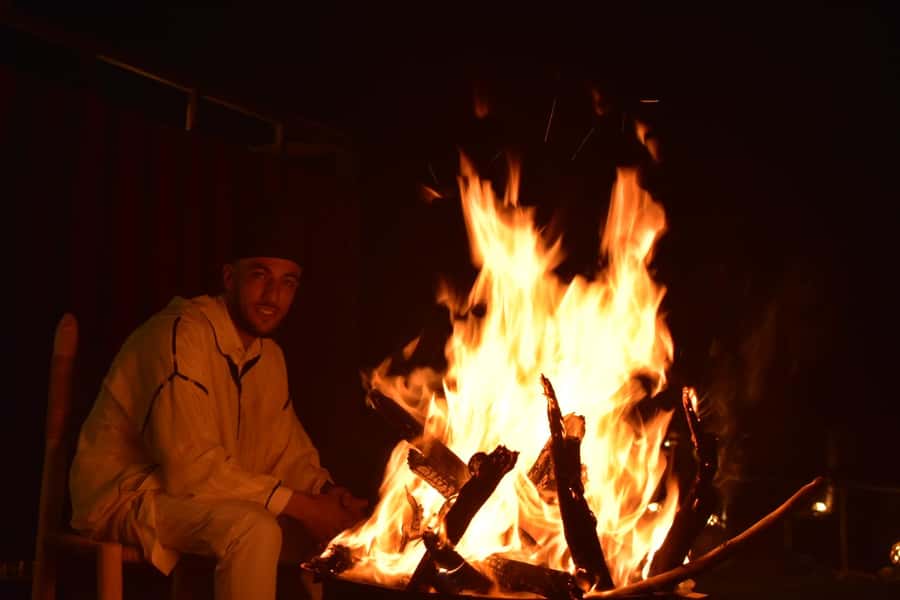 Overnight Agafay Desert Camel Ride Dinner show & Sunset - Sleeping in a haima: beautiful stars, cold reality