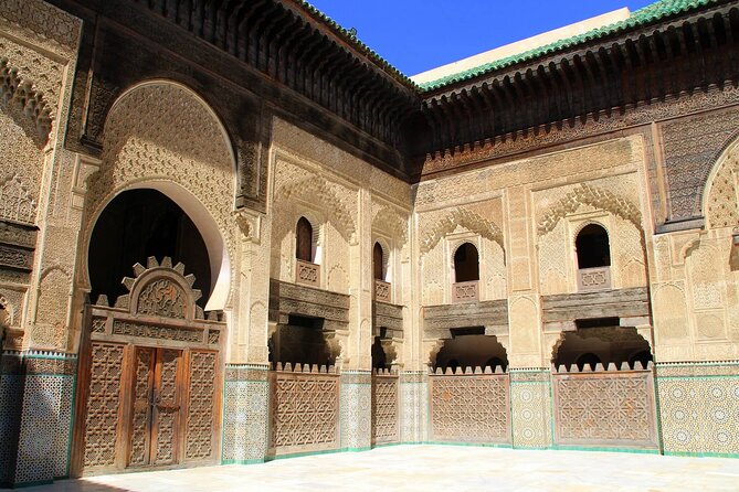 Private Guided Tour of the Ancient Medina in Fez - Bou Inania Madrasa: zellij and wood in a sacred setting