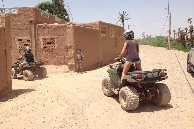 Quad and Camel ride in the palmgrove of Marrakech - Quad ATV in the palm-grove edge: safety training, real riding time, and the 300cc power