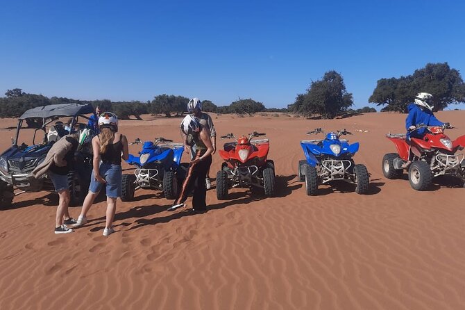 Quad Bike and Sandboarding on Sand Dunes Wild Beach - The scenery shift: countryside, forest, ocean-side feel