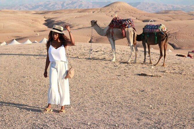 Quad bike & camle Ride & Dinner show in agafay desert - Moroccan Dinner Under the Stars and the Belly Dancing + Fire Show